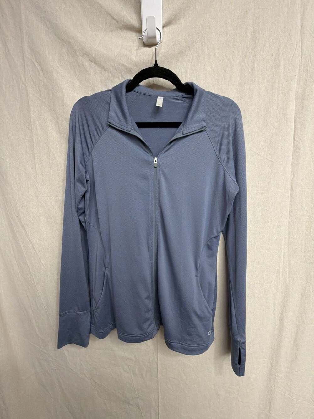 GapFit Fitted Mesh Jacket Elite Blue Full Zip Athletic Jacket M